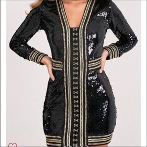 Missguided premium sequin dress size 2